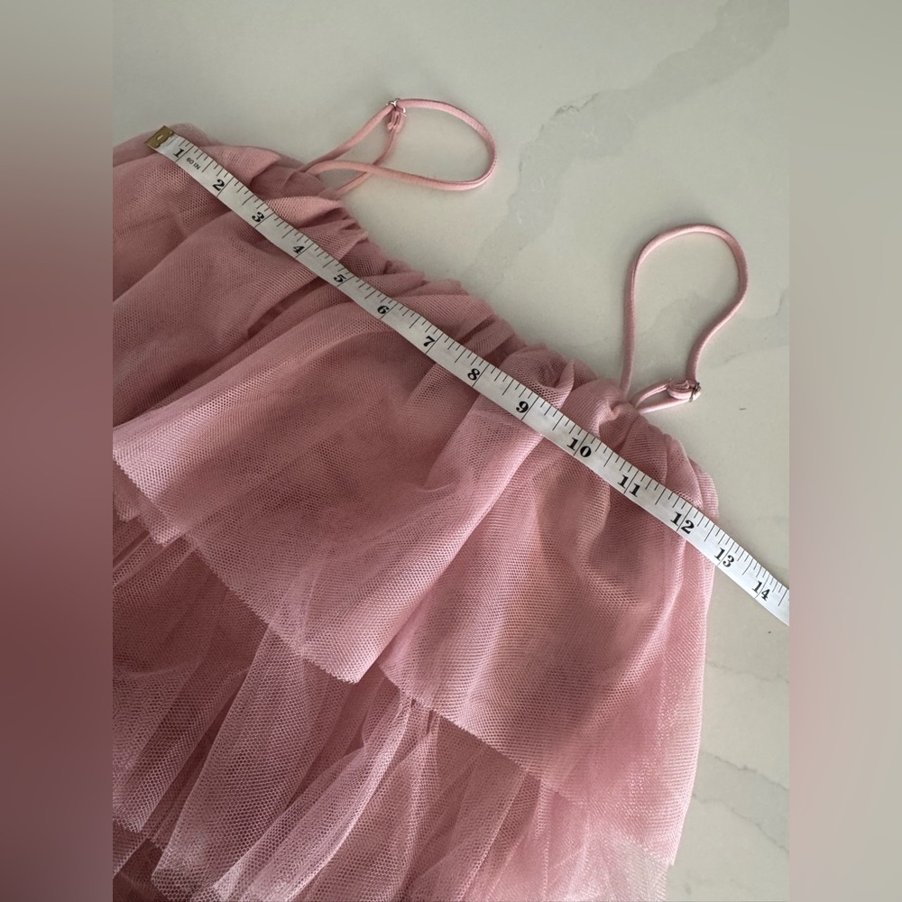 More To Come Millie Pink Ruffle Tulle Tiered Dress Sz XS Revolve NWT - Picture 7 of 9